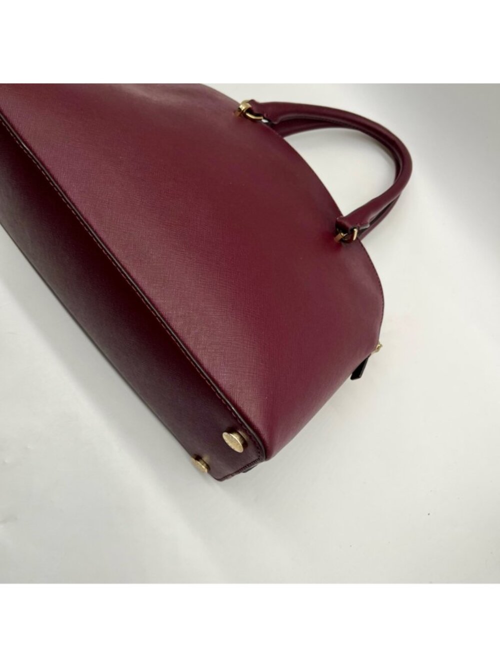 Michael Kors Burgundy Leather Handbag - Picture 9 of 11
